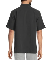 Roundtree & Yorke Big & Tall Short Sleeve Solid Polynosic Slub Sport Shirt