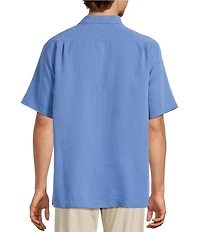 Roundtree & Yorke Big & Tall Short Sleeve Solid Polynosic Slub Sport Shirt