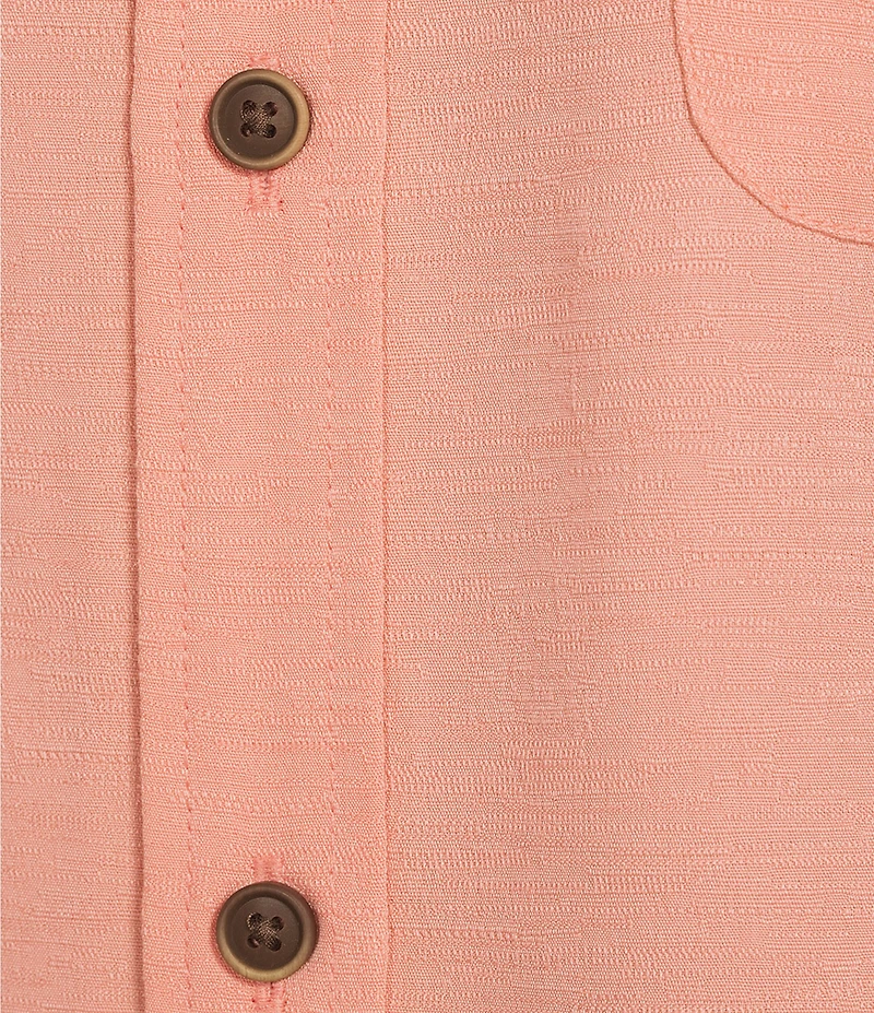 Roundtree & Yorke Big & Tall Short Sleeve Solid Slub Sport Shirt