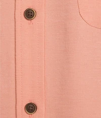 Roundtree & Yorke Big & Tall Short Sleeve Solid Slub Sport Shirt
