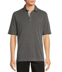 Roundtree & Yorke Big & Tall Short Sleeve Stripe Polynosic Polo Shirt