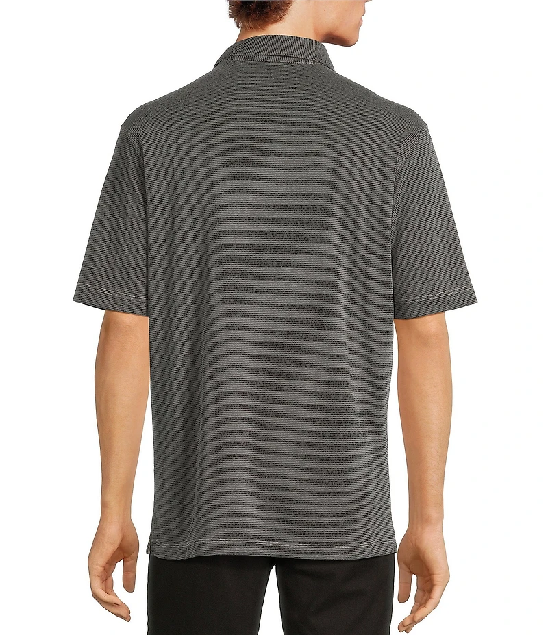 Roundtree & Yorke Big & Tall Short Sleeve Stripe Polynosic Polo Shirt