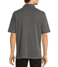 Roundtree & Yorke Big & Tall Short Sleeve Stripe Polynosic Polo Shirt