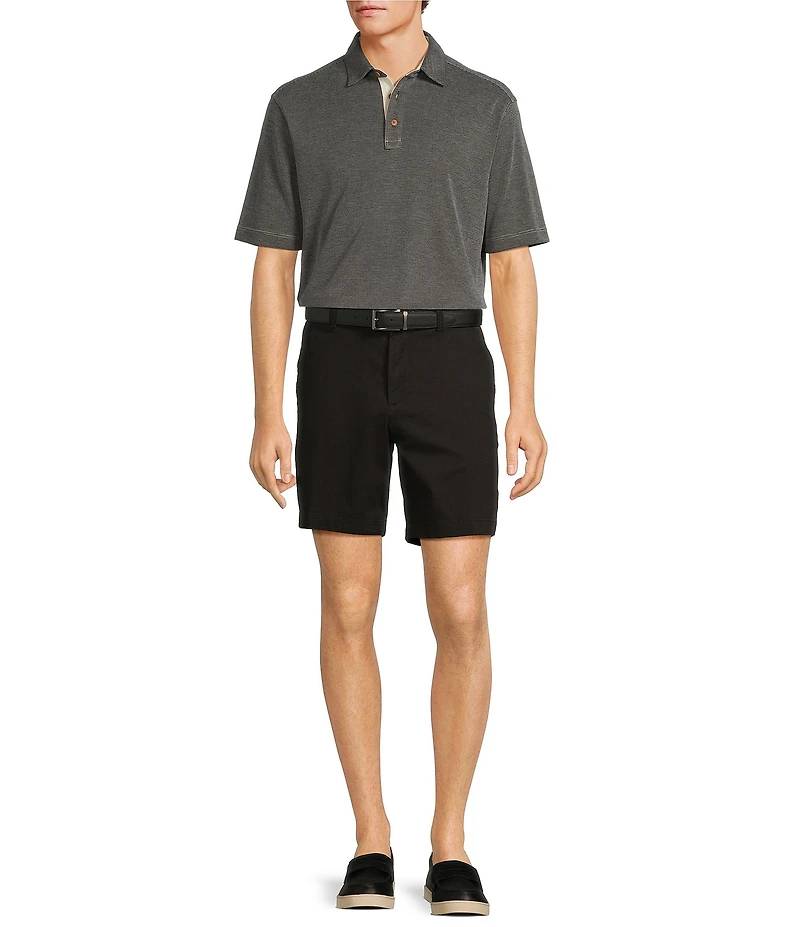 Roundtree & Yorke Big & Tall Short Sleeve Stripe Polynosic Polo Shirt
