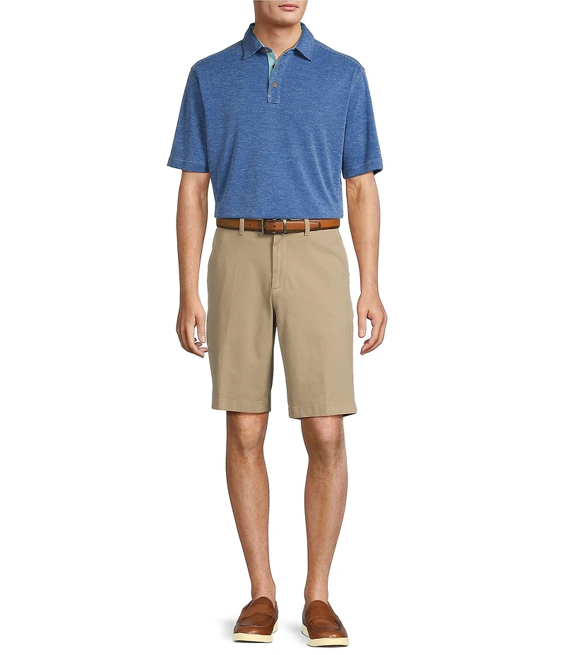 Roundtree & Yorke Big & Tall Short Sleeve Stripe Polynosic Polo Shirt