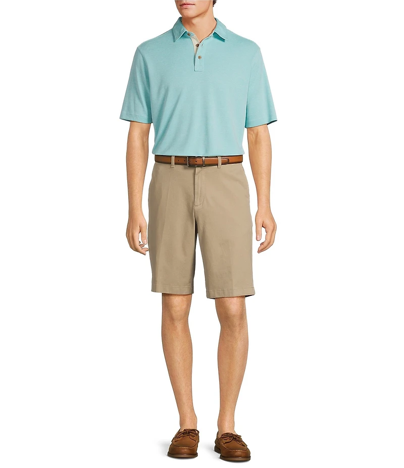 Roundtree & Yorke Big & Tall Short Sleeve Stripe Polynosic Polo Shirt