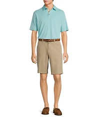 Roundtree & Yorke Big & Tall Short Sleeve Stripe Polynosic Polo Shirt
