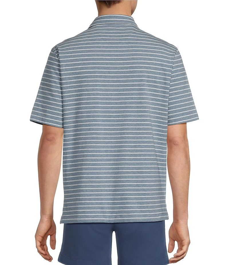 Roundtree & Yorke Big & Tall Short Sleeve Striped Polo Shirt