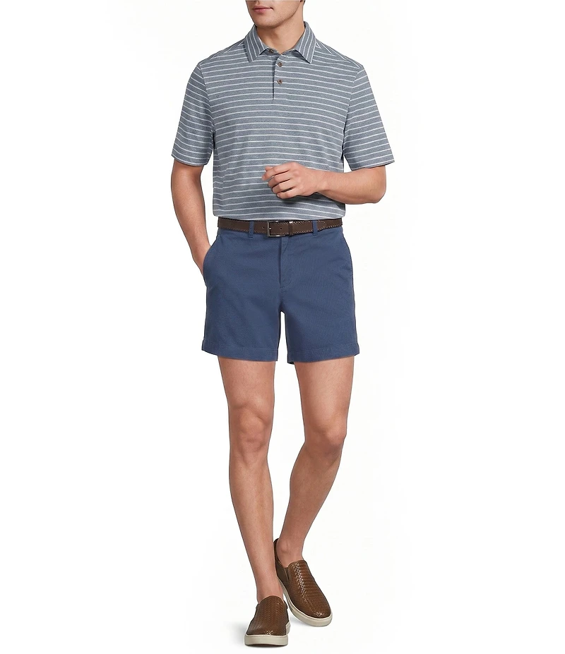 Roundtree & Yorke Big & Tall Short Sleeve Striped Polo Shirt
