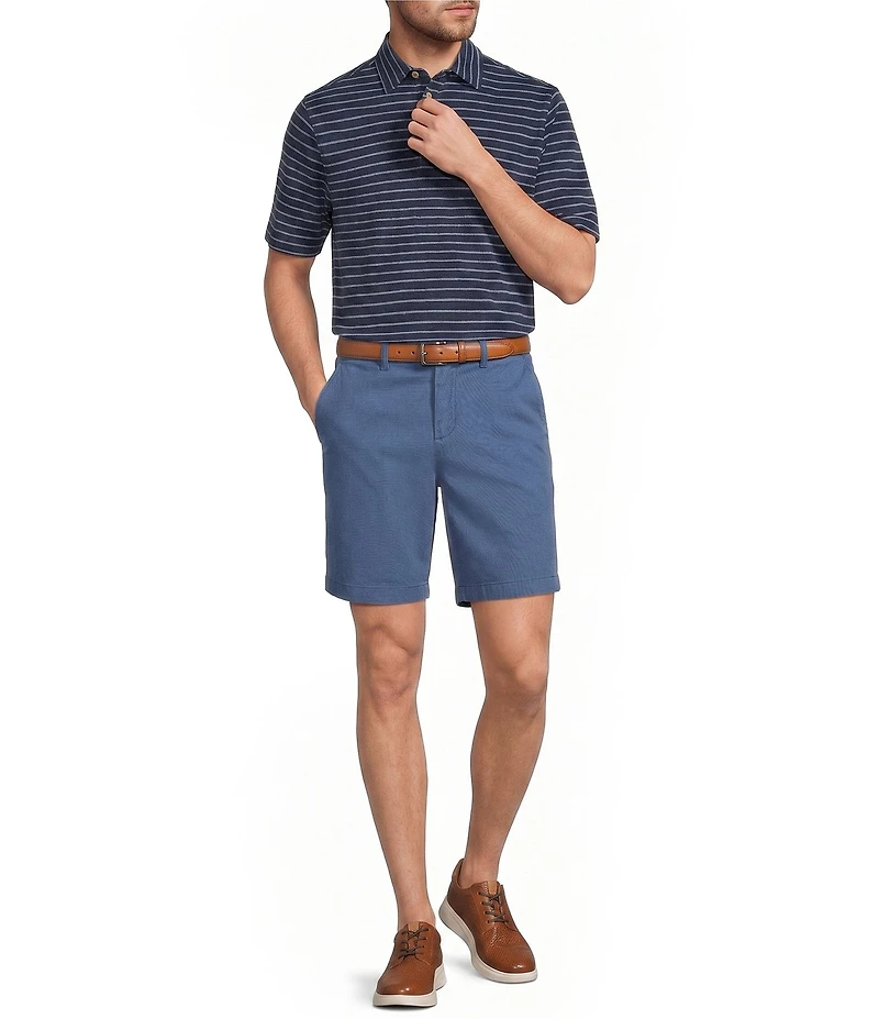 Roundtree & Yorke Big & Tall Short Sleeve Striped Polo Shirt