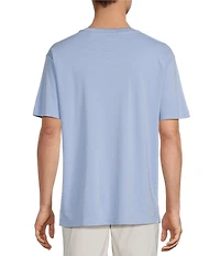 Roundtree & Yorke Big & Tall Short Sleeve Striped V-Neck Knit Shirt