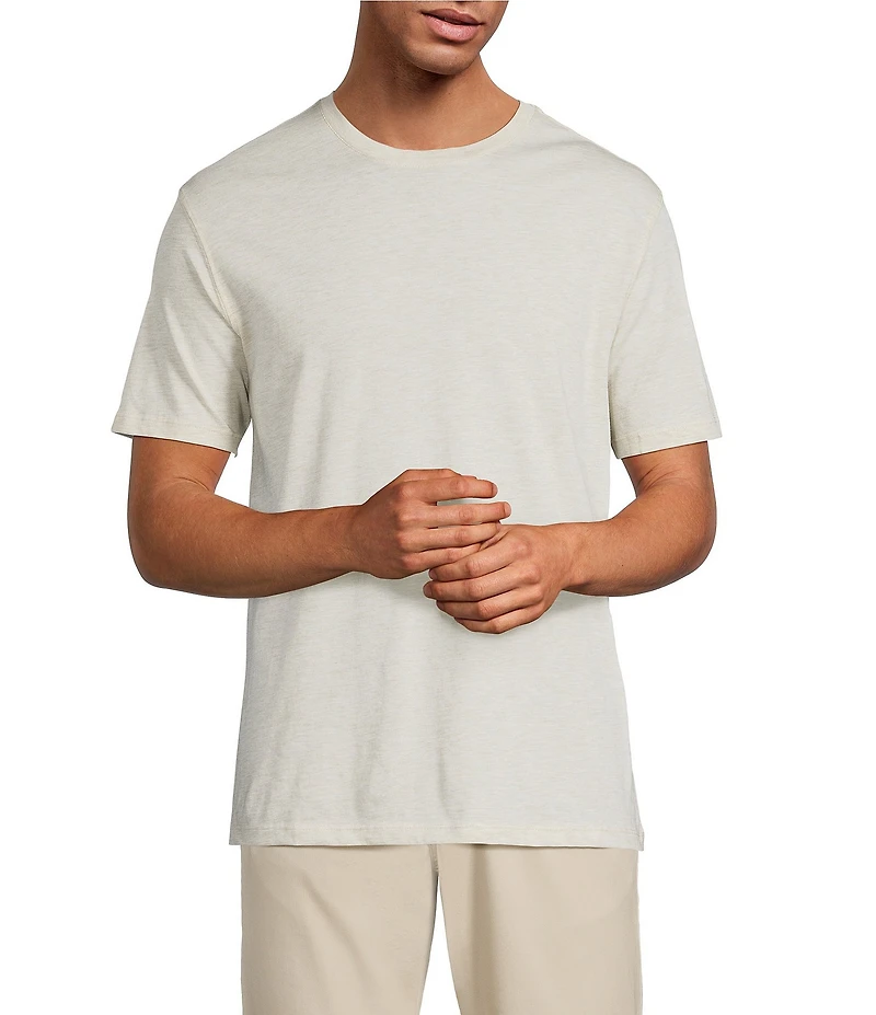 Roundtree & Yorke Big & Tall Solid Cloud Short Sleeve Crew Neck T-Shirt