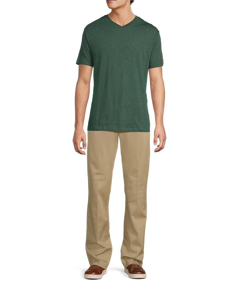 Roundtree & Yorke Big & Tall Solid Cloud Short Sleeve V-Neck T-Shirt