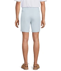 Roundtree & Yorke Big & Tall Solid Flat Front Performance 8#double; Inseam Shorts