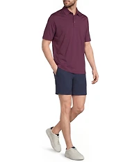 Roundtree & Yorke Big & Tall Solid Flat Front Performance 8#double; Inseam Shorts