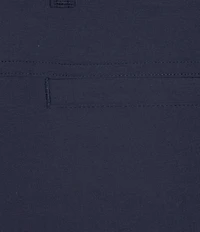 Roundtree & Yorke Big & Tall Solid Flat Front Performance 8#double; Inseam Shorts