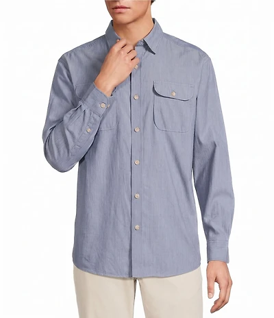 Roundtree & Yorke Big & Tall Solid Textured Sport Shirt