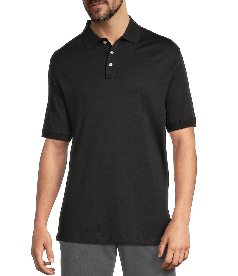 Roundtree & Yorke Big & Tall Supima Cotton Short Sleeve Solid Polo Shirt