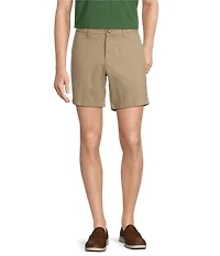 Roundtree & Yorke Big & Tall The Cloud Collection 7#double; Flat Front Washed Chino Shorts