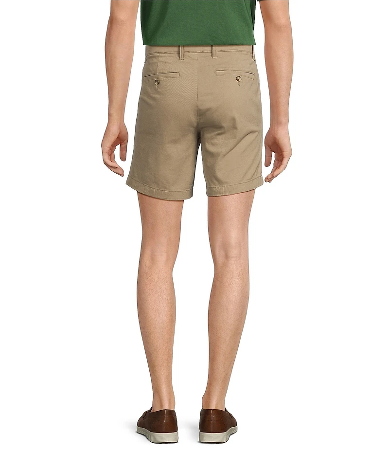 Roundtree & Yorke Big & Tall The Cloud Collection 7#double; Flat Front Washed Chino Shorts