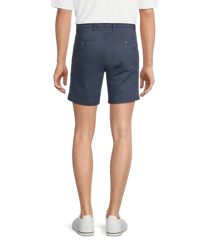 Roundtree & Yorke Big & Tall The Cloud Collection 7#double; Flat Front Washed Chino Shorts