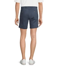 Roundtree & Yorke Big & Tall The Cloud Collection 7#double; Flat Front Washed Chino Shorts