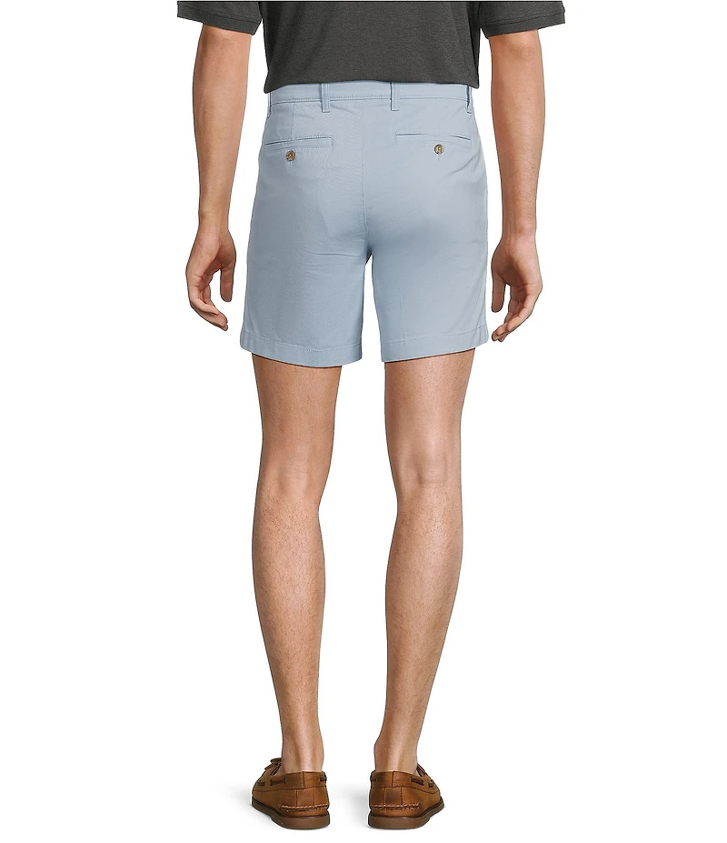 Roundtree & Yorke Big & Tall The Cloud Collection 7#double; Flat Front Washed Chino Shorts