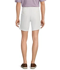 Roundtree & Yorke Big & Tall The Cloud Collection 7#double; Flat Front Washed Chino Shorts