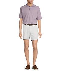 Roundtree & Yorke Big & Tall The Cloud Collection 7#double; Flat Front Washed Chino Shorts
