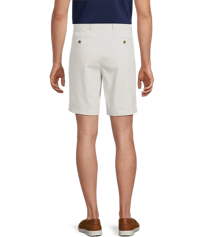 Roundtree & Yorke Big & Tall The Cloud Collection 9#double; Flat Front Washed Chino Shorts
