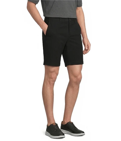 Roundtree & Yorke Big & Tall The Cloud Collection 9#double; Flat Front Washed Chino Shorts