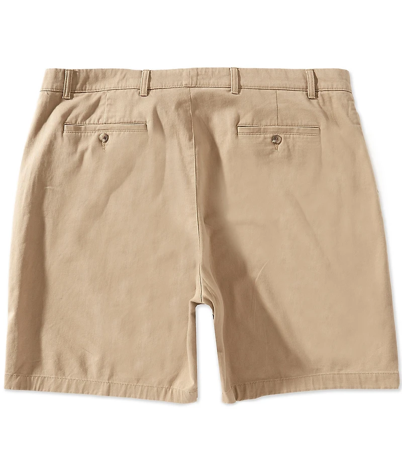 Roundtree & Yorke Big & Tall The Cloud Collection Flat Front Washed Chino 9#double; And 11#double; Inseam Shorts