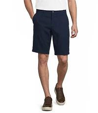 Roundtree & Yorke Big & Tall The Cloud Collection Flat Front Washed Chino 11#double; Inseam Shorts