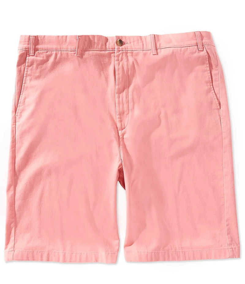 Roundtree & Yorke Big & Tall The Cloud Collection Flat Front Washed Chino 9#double; And 11#double; Inseam Shorts