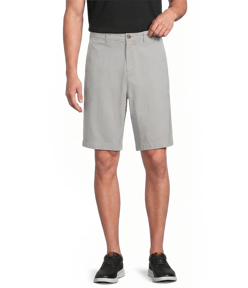 Roundtree & Yorke Big & Tall The Cloud Collection Flat Front Washed Chino 9#double; And 11#double; Inseam Shorts