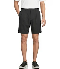 Roundtree & Yorke Big & Tall The Fairway Collection Pleated 9#double; Inseam Performance Shorts