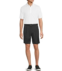 Roundtree & Yorke Big & Tall The Fairway Collection Pleated 9#double; Inseam Performance Shorts