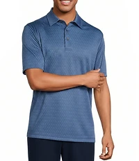 Roundtree & Yorke Big & Tall The Fairway Performance Short Sleeve Jacquard Polo Shirt