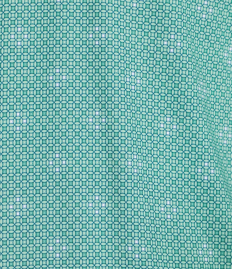 Roundtree & Yorke Big & Tall The Fairway Performance Short Sleeve Medallion Geo Print Polo Shirt