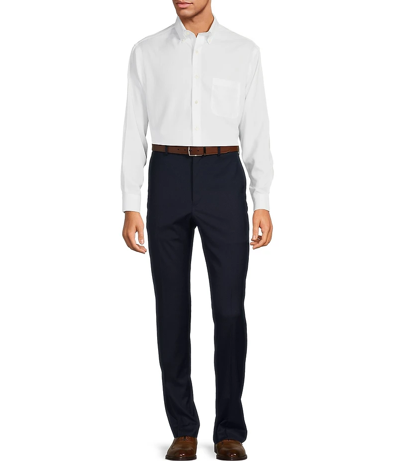 Roundtree & Yorke Big & Tall Travel Smart Comfort Classic/Relaxed Fit Flat Front Non-Iron Dress Pants