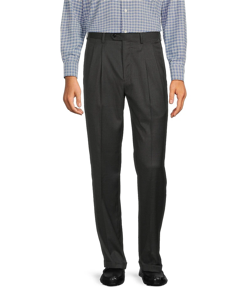 Roundtree & Yorke Big & Tall TravelSmart Ultimate Comfort Classic Fit Pleat Front Non-Iron Twill Dress Pants