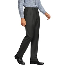 Roundtree & Yorke Big & Tall TravelSmart Ultimate Comfort Classic Fit Pleat Front Non-Iron Twill Dress Pants