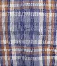 Roundtree & Yorke Big & Tall TravelSmart Classic Fit Easy Care Plaid Twill Sport Shirt