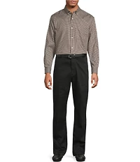 Roundtree & Yorke Big & Tall TravelSmart Classic Fit Easy Care Small Check Twill Sport Shirt