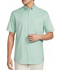 Roundtree & Yorke Big & Tall TravelSmart Easy Care Short Sleeve Solid Twill Sport Shirt