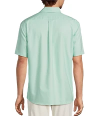 Roundtree & Yorke Big & Tall TravelSmart Easy Care Short Sleeve Solid Twill Sport Shirt