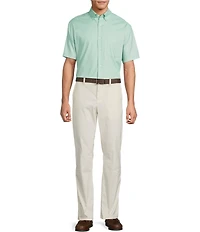 Roundtree & Yorke Big & Tall TravelSmart Easy Care Short Sleeve Solid Twill Sport Shirt