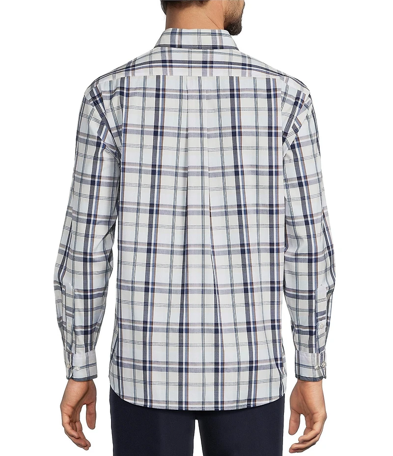 Roundtree & Yorke Big & Tall TravelSmart Easy Care Large Plaid Sport Shirt