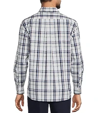 Roundtree & Yorke Big & Tall TravelSmart Easy Care Large Plaid Sport Shirt