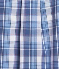 Roundtree & Yorke Big & Tall TravelSmart Easy Care Short Sleeve Plaid Poplin Sport Shirt